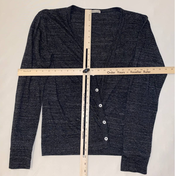 GRAY CARDIGAN SWEATER THREAD 4 THOUGHTS SIZE MEDIUM - Picture 3 of 4